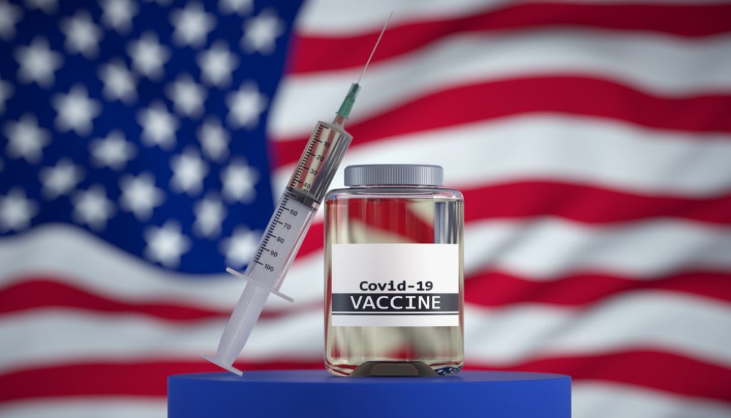 Vaccine,For,Covid-19,Created,By,Usa.,3d,Render.